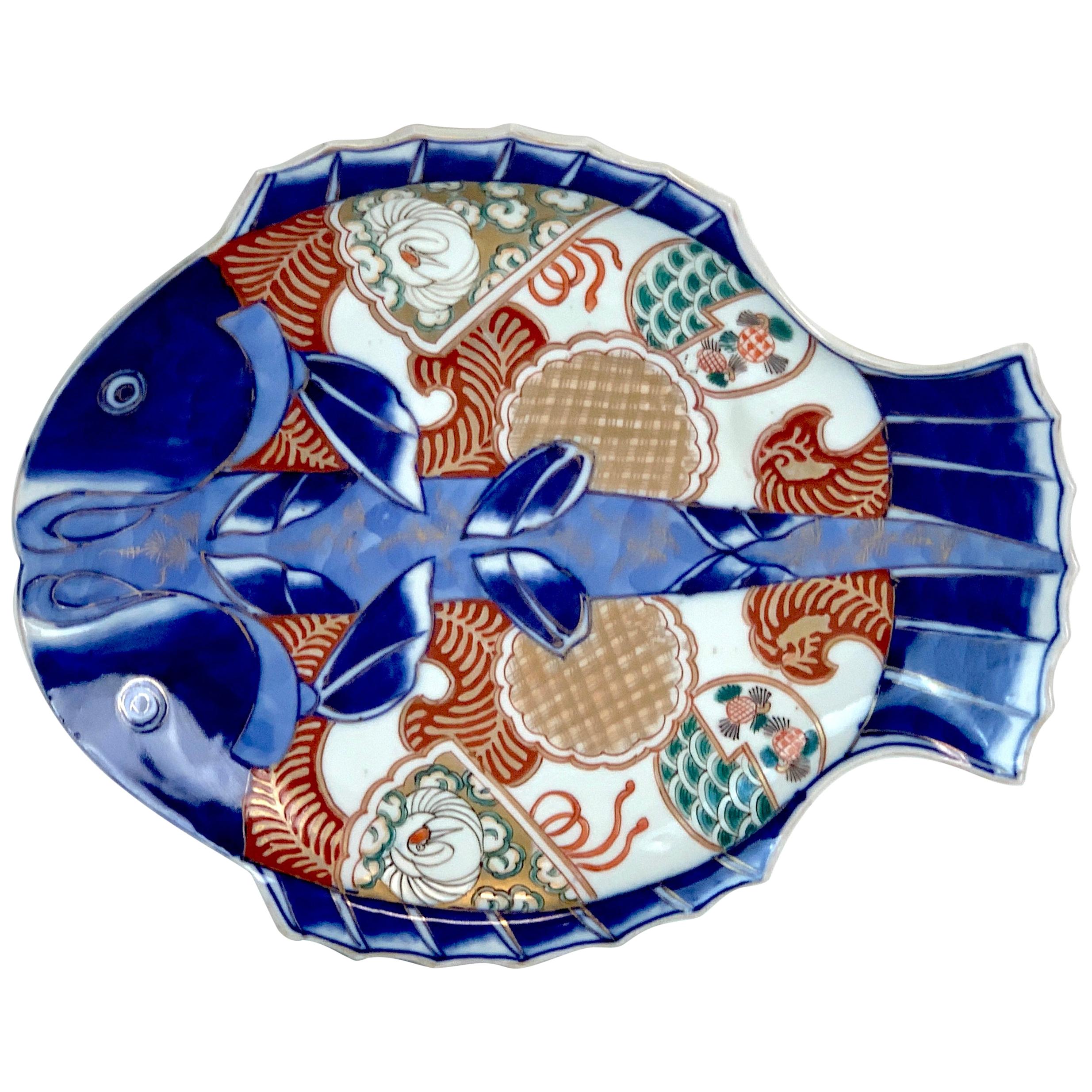 Meiji Imari Fish Plate IV