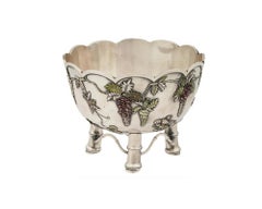 Meiji Japanese Export Sterling and Cloisonne Bowl