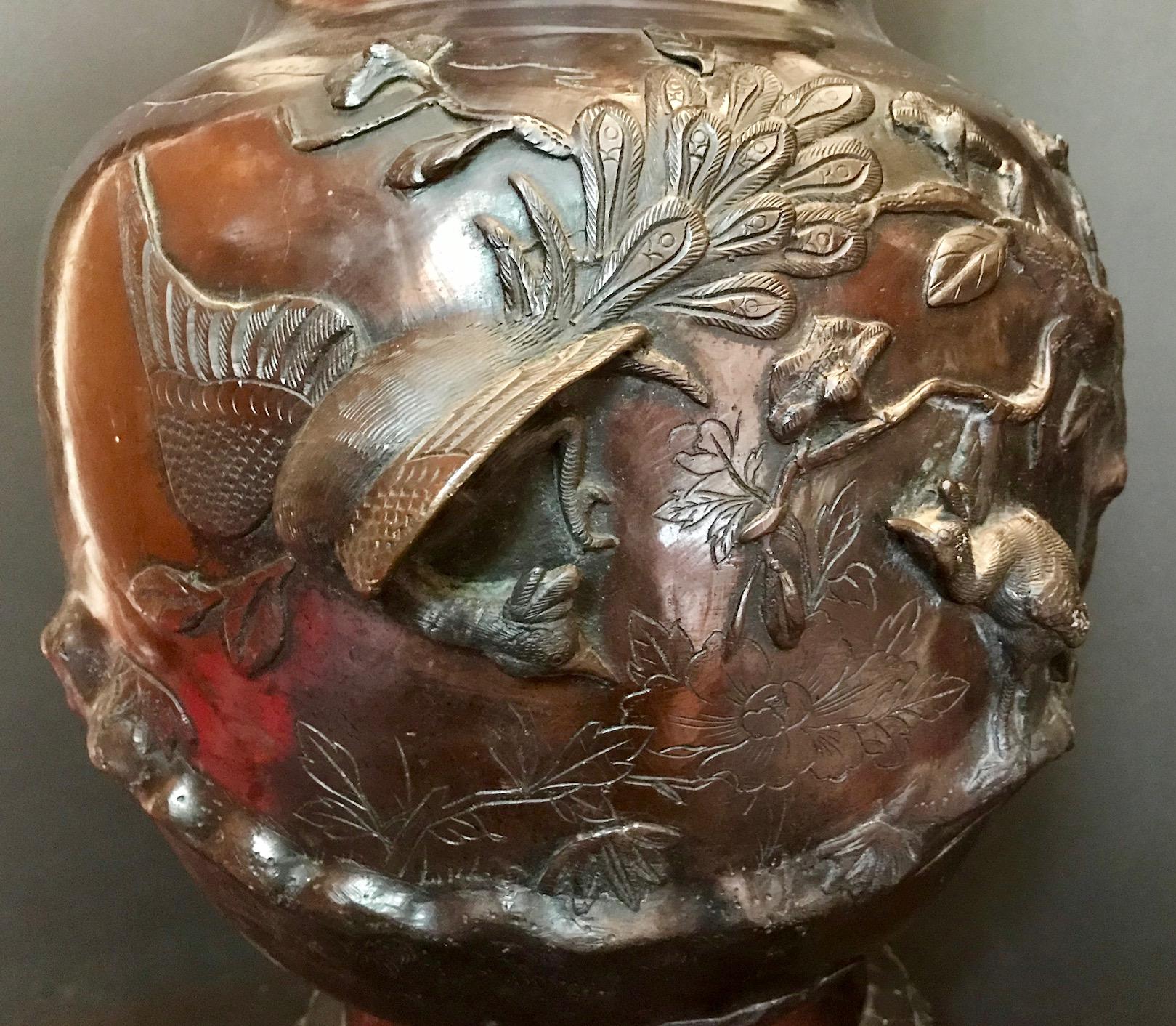 large bronze vase