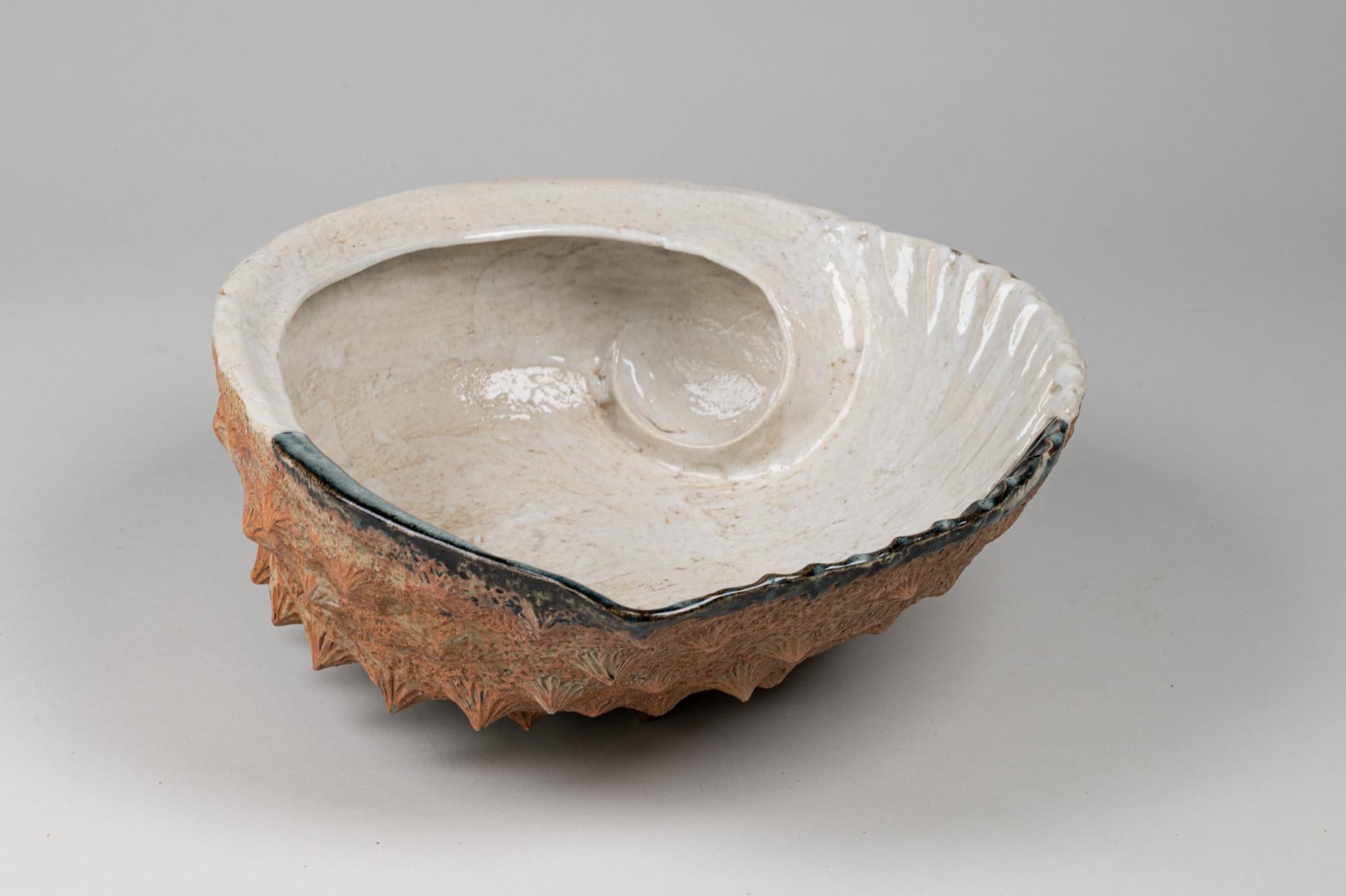 Hand-Crafted Meiji Period Abalone Shell Ceramic Basin
