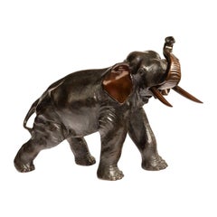 Éléphant de la période Meiji en bronze