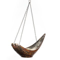 Meiji Period Bronze Hanging Flower Vase