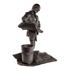 Meiji Period Bronze Sculpture of a Labourer