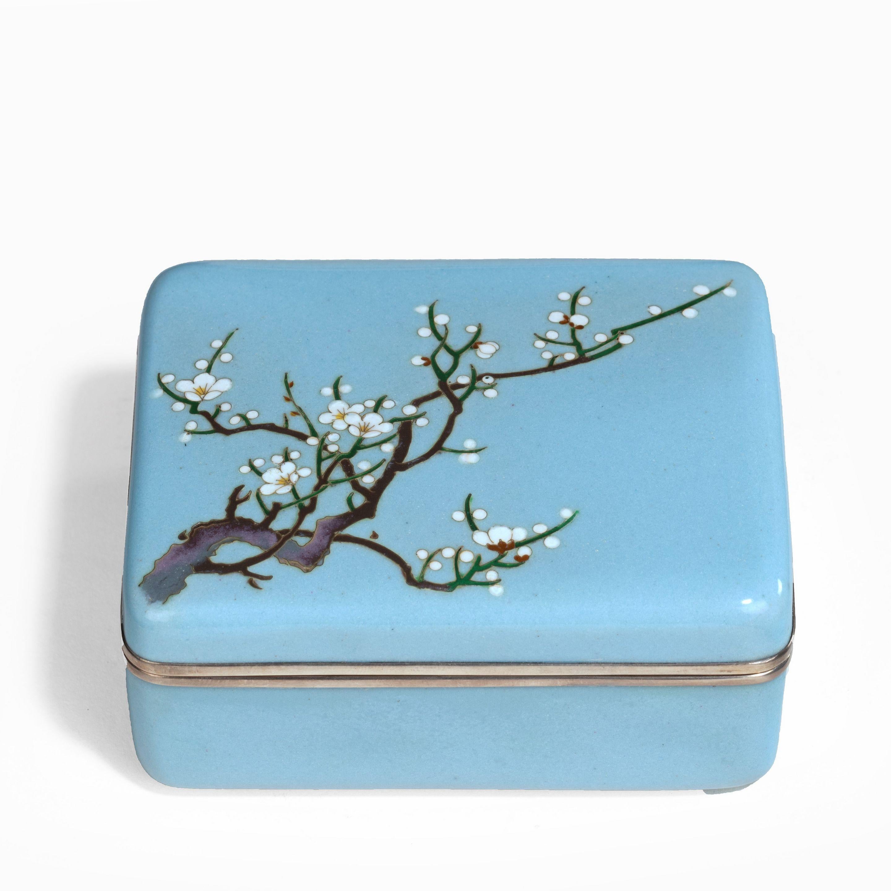 Japanese Meiji Period Cloisonné Box For Sale