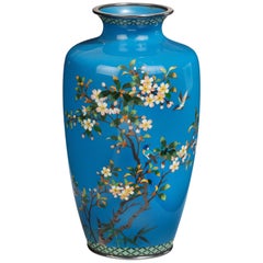 Cloisonné-Vase aus der Meiji-Zeit von Hayashi Kodenji