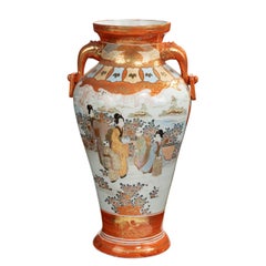 Meiji Period Floor-Standing Kutani Vase