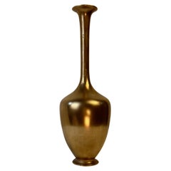 Antique, Japanese, Copper 'Ikebana' Bud Vase Stamped 'Genryusai Seiya'