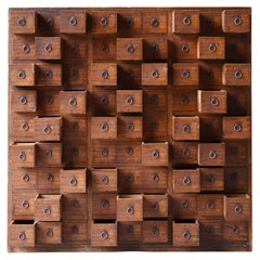 Armario de botica japonés del periodo Meiji con 81 cajones / Tansu Wabisabi
