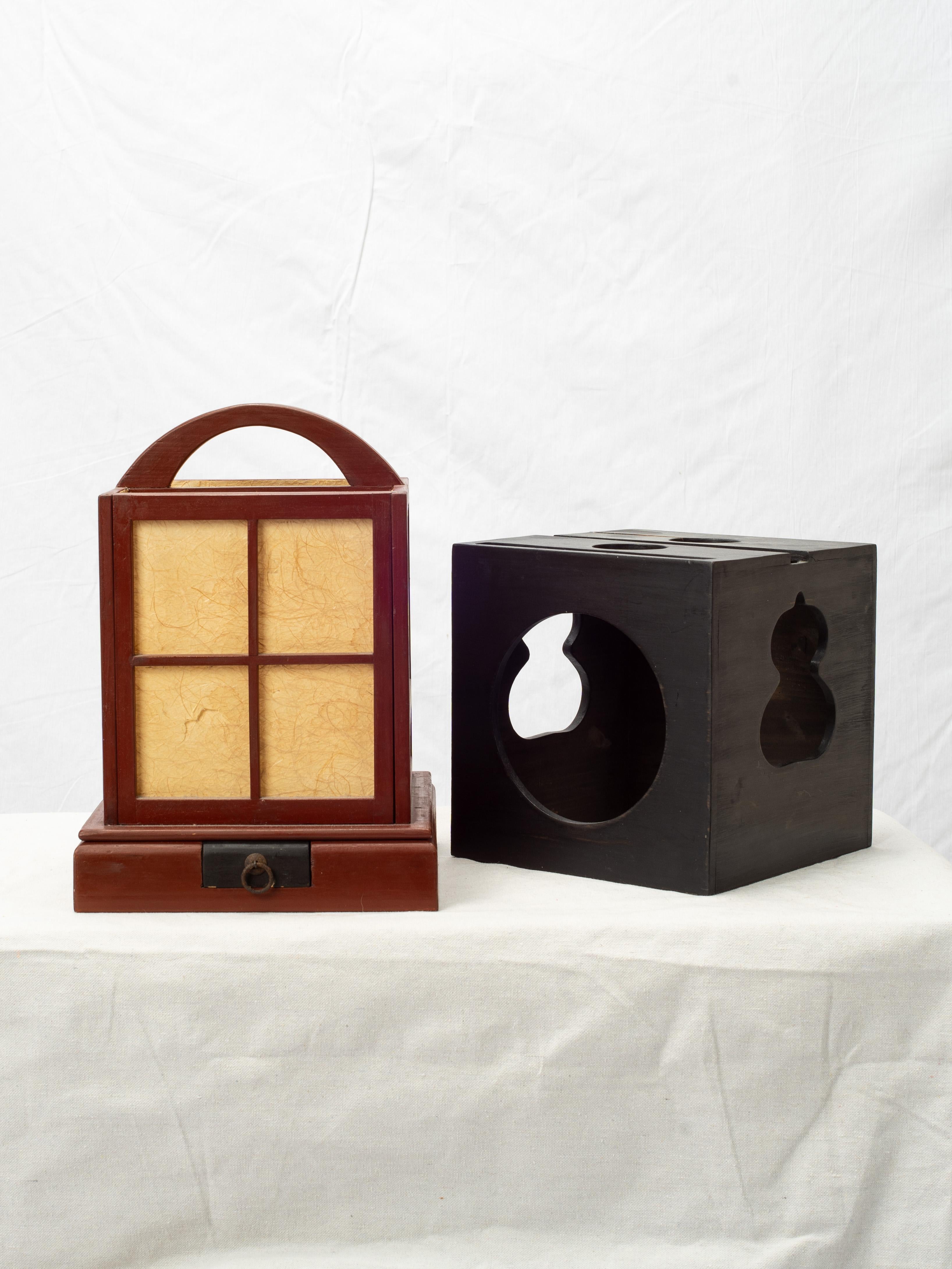 Meiji Period Japanese Ariake Andon Table Floor Lantern Lamp For Sale 3