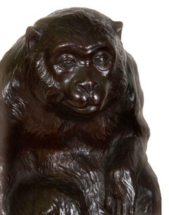 Meiji period Japanese bronze Monkeys.