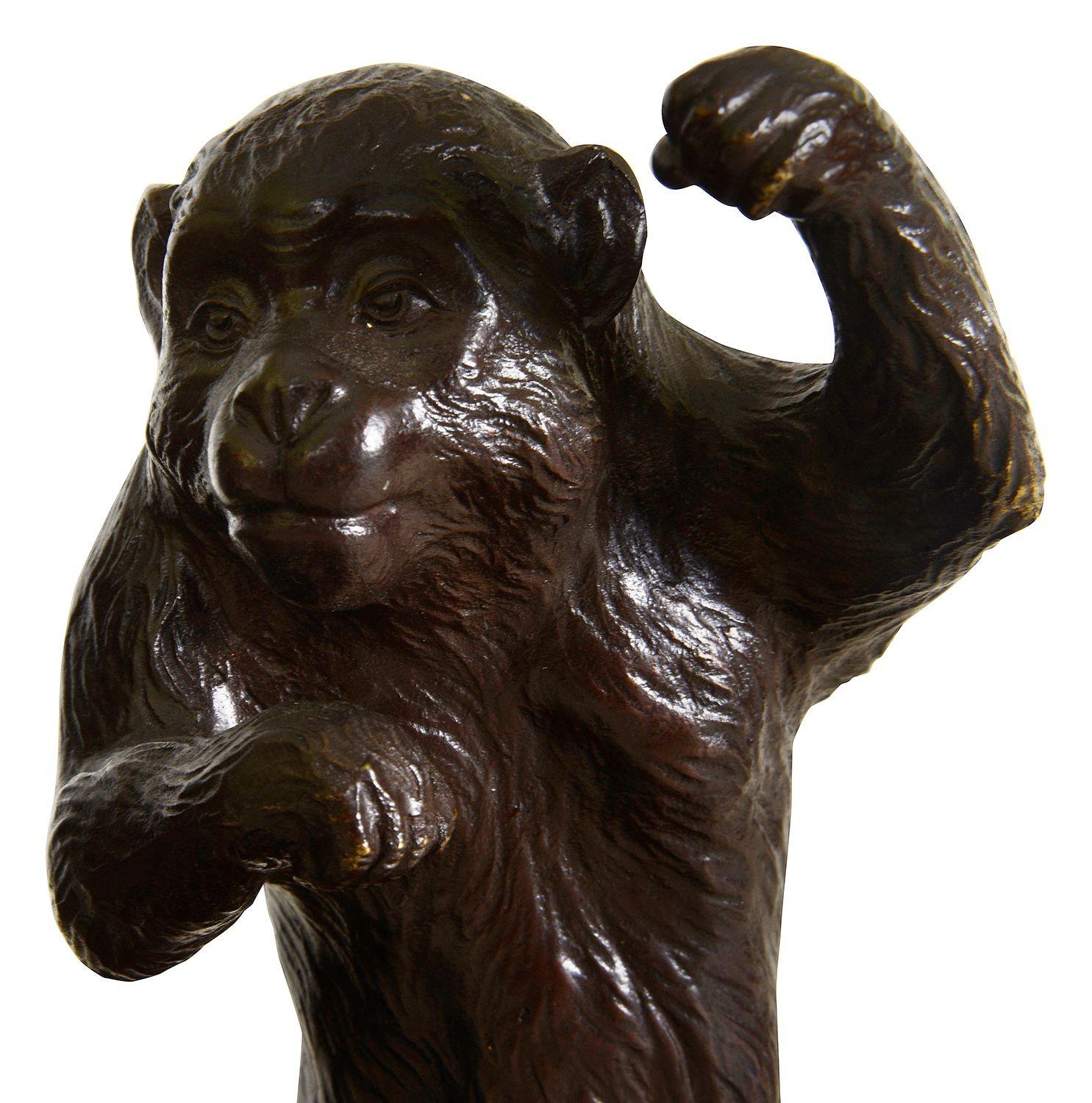 Japonais Singes japonais en bronze de la période Meiji. en vente