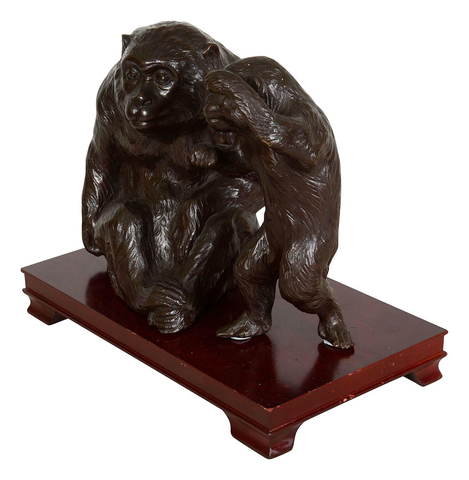 XIXe siècle Singes japonais en bronze de la période Meiji. en vente