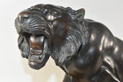 Meiji Period Japanese Bronze Tiger Sculpture