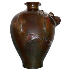 Meiji Period Japanese Bronze Vase, 19th Century
