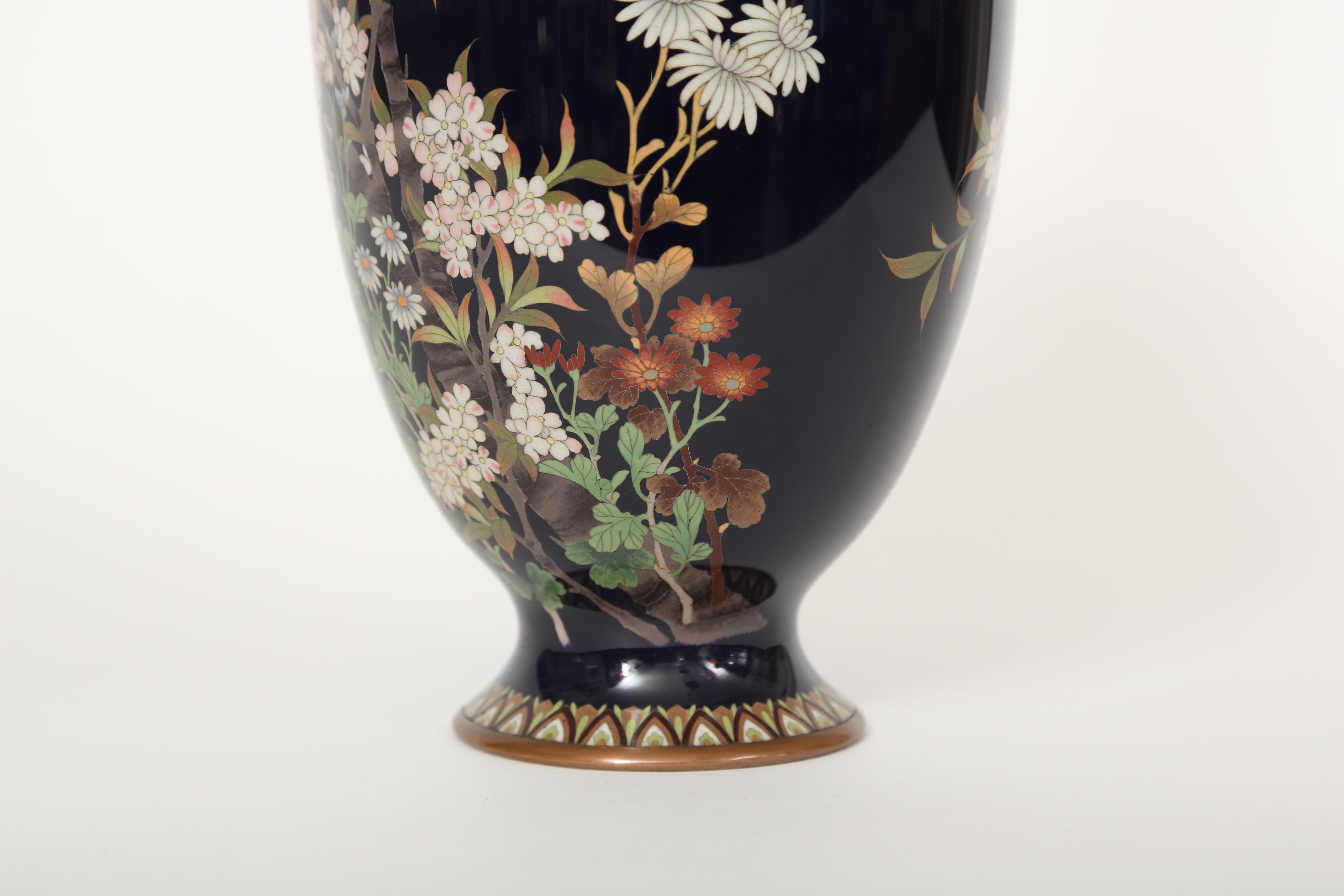 Japonisme  Meiji Period Japanese cloisonné Vase