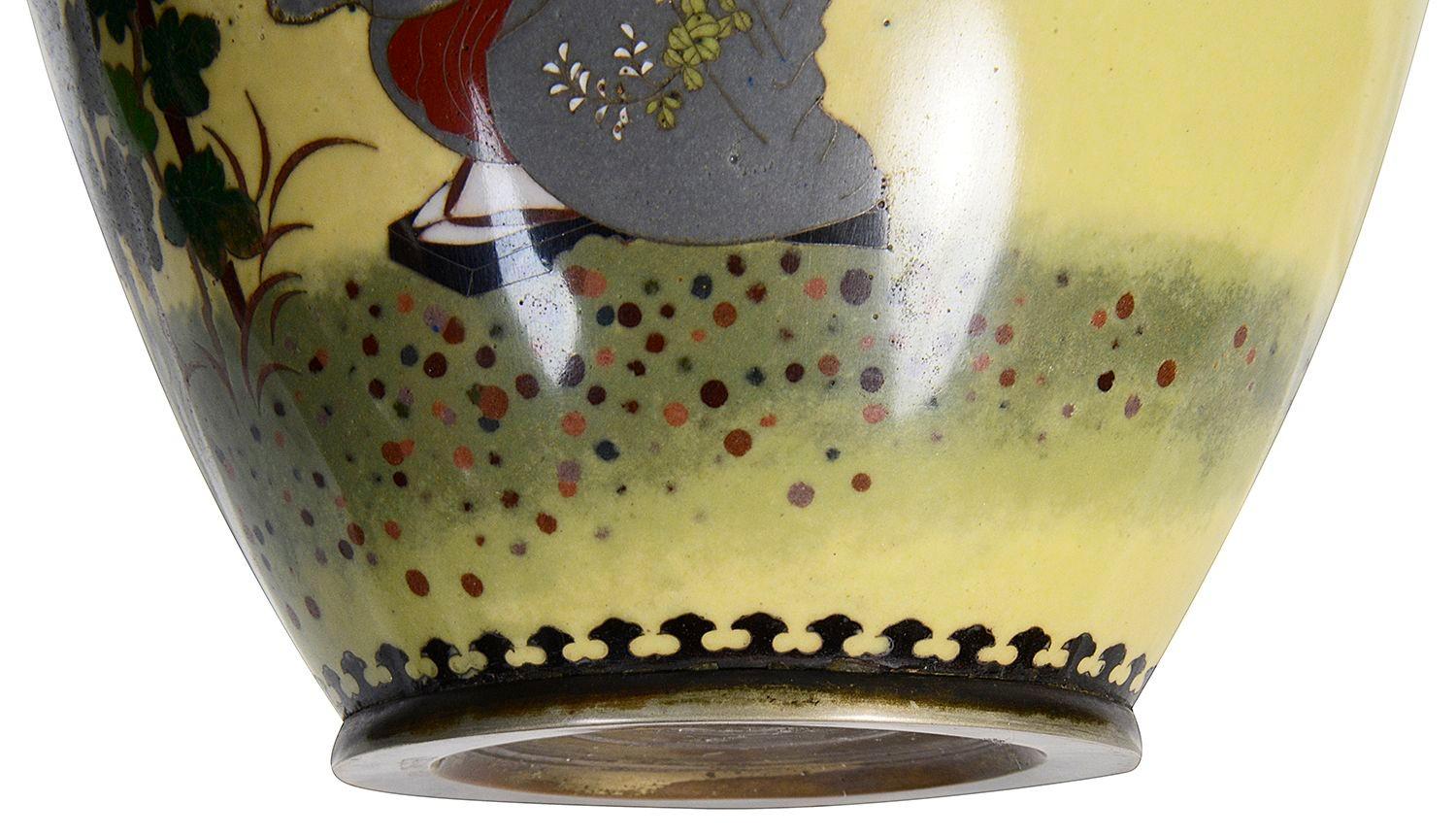 19th Century Meiji period Japanese Cloisonné vase. For Sale