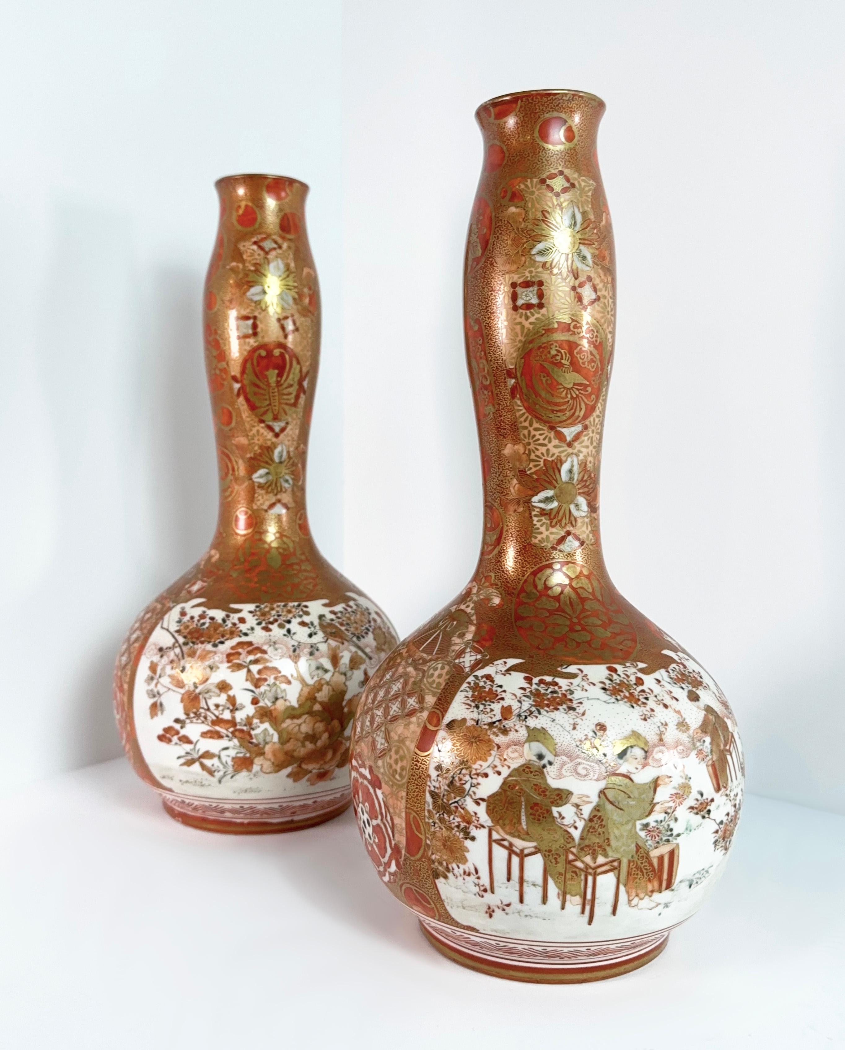 Exquisite Meiji Masterpiece Kutani Gourd Vases by Dai Nippon

Discover this exquisite pair of Japanese treasures from the Meiji period. These Kutani gourd vases are a testament to the unmatched artistry of Dai Nippon artisans in Japan.

These vases