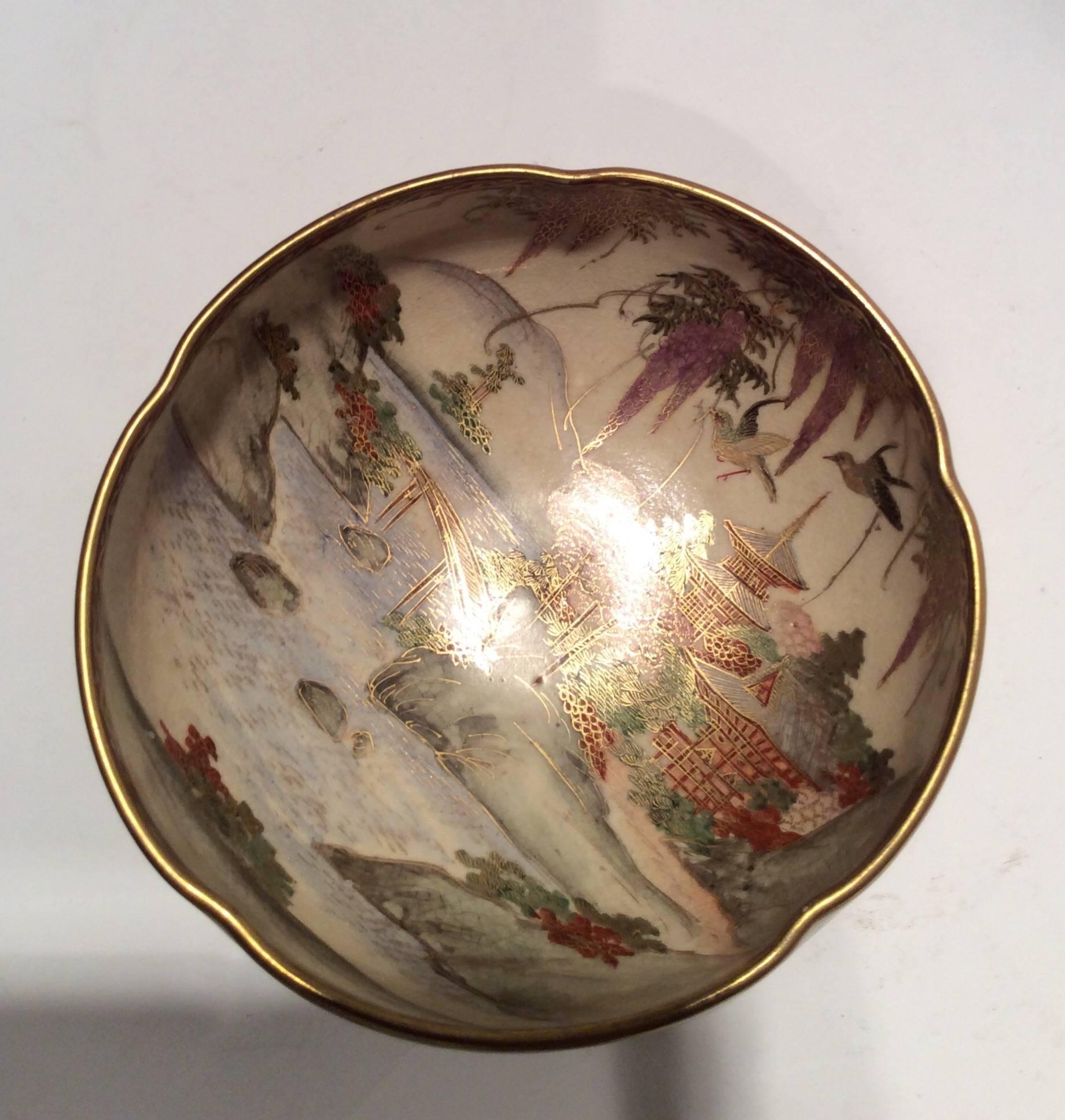 Meiji Period Japanese Satsuma Bowl Porcelain 1