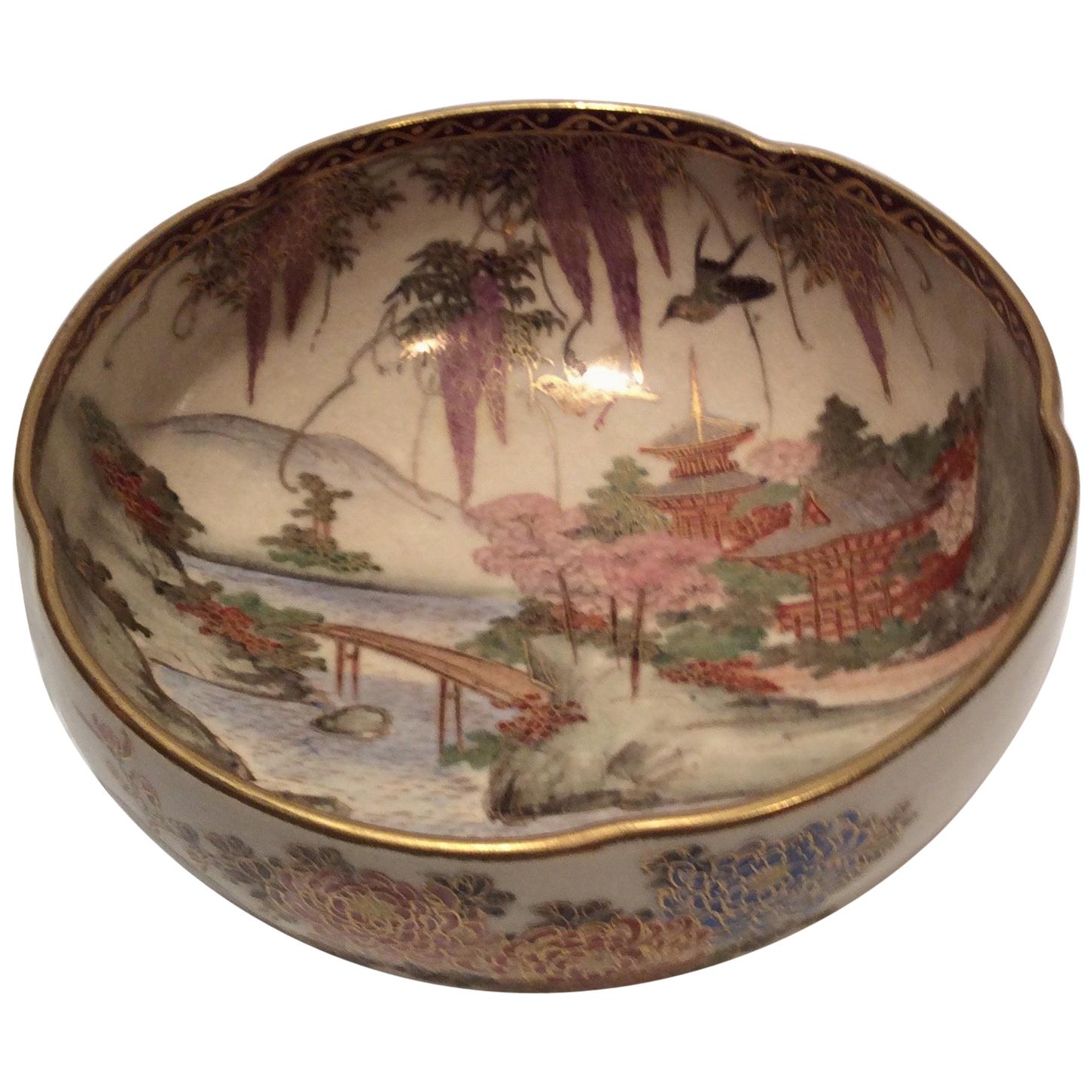 Meiji Period Japanese Satsuma Bowl Porcelain