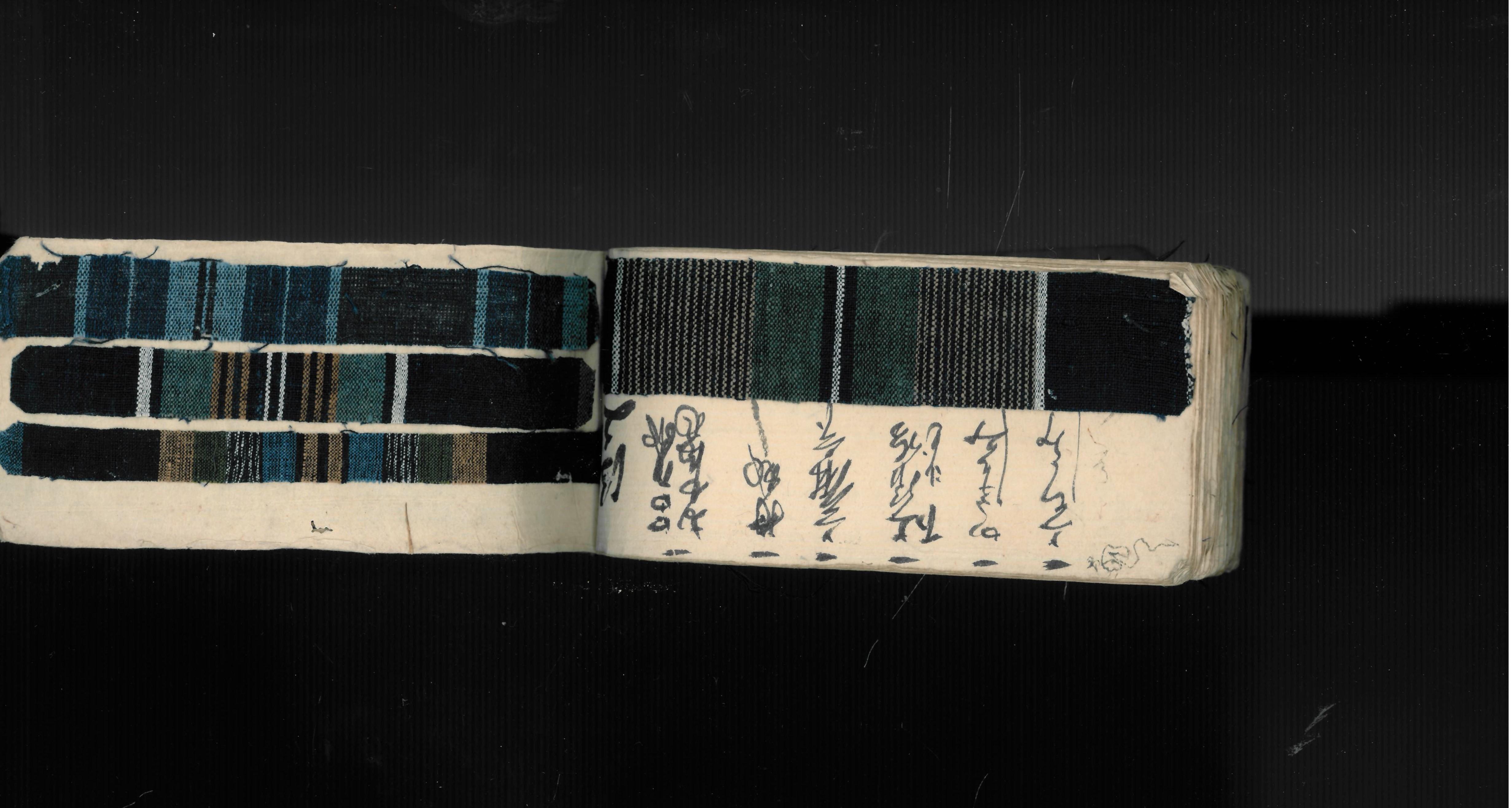 Paper Meiji Period Japanese Textile Fabric Sample (Book)