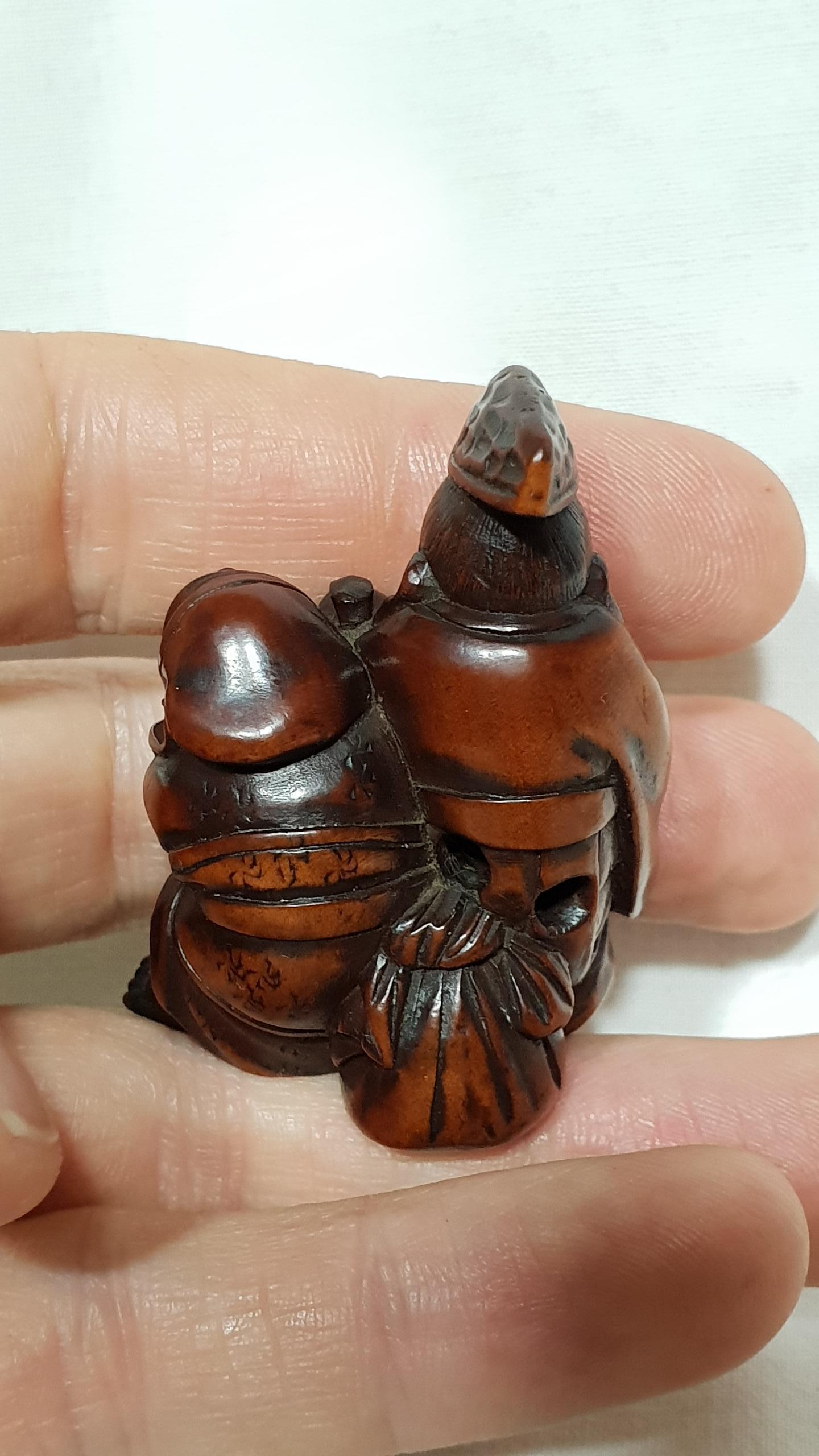 Meiji Period Japanese Two Street Entertainment Netsuke, 1880s 7