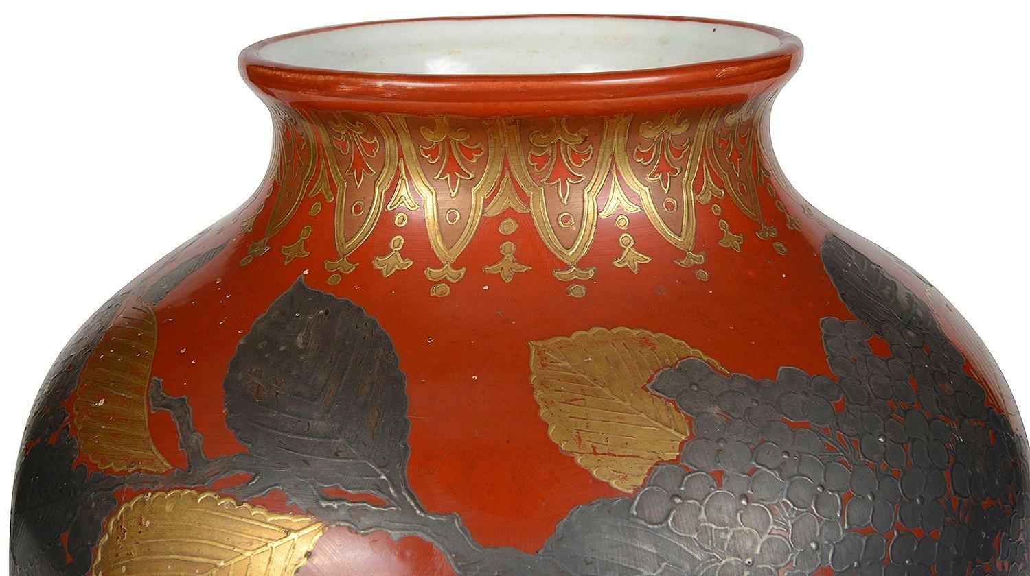 19th Century Meiji period Japanese vase / lamp, circa 1890 For Sale