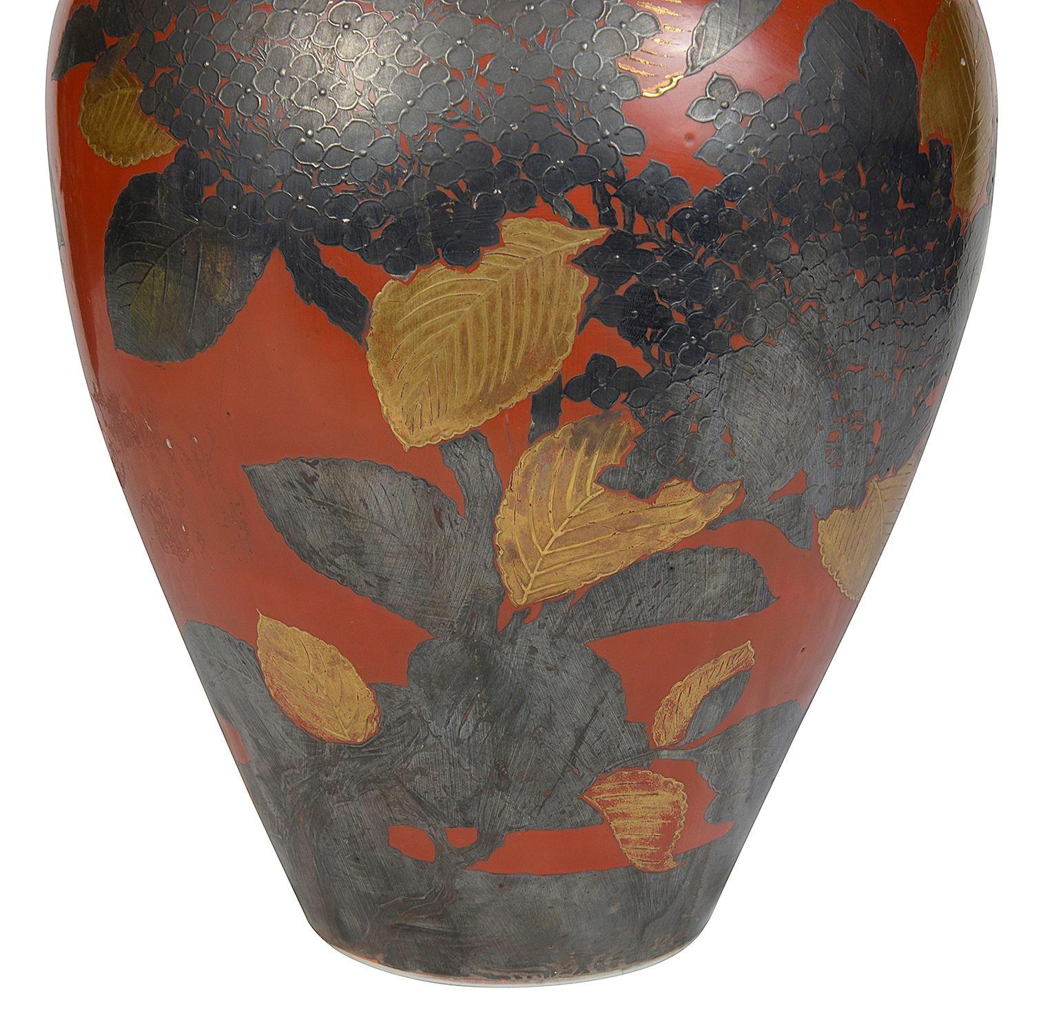 Meiji period Japanese vase / lamp, circa 1890 For Sale 1
