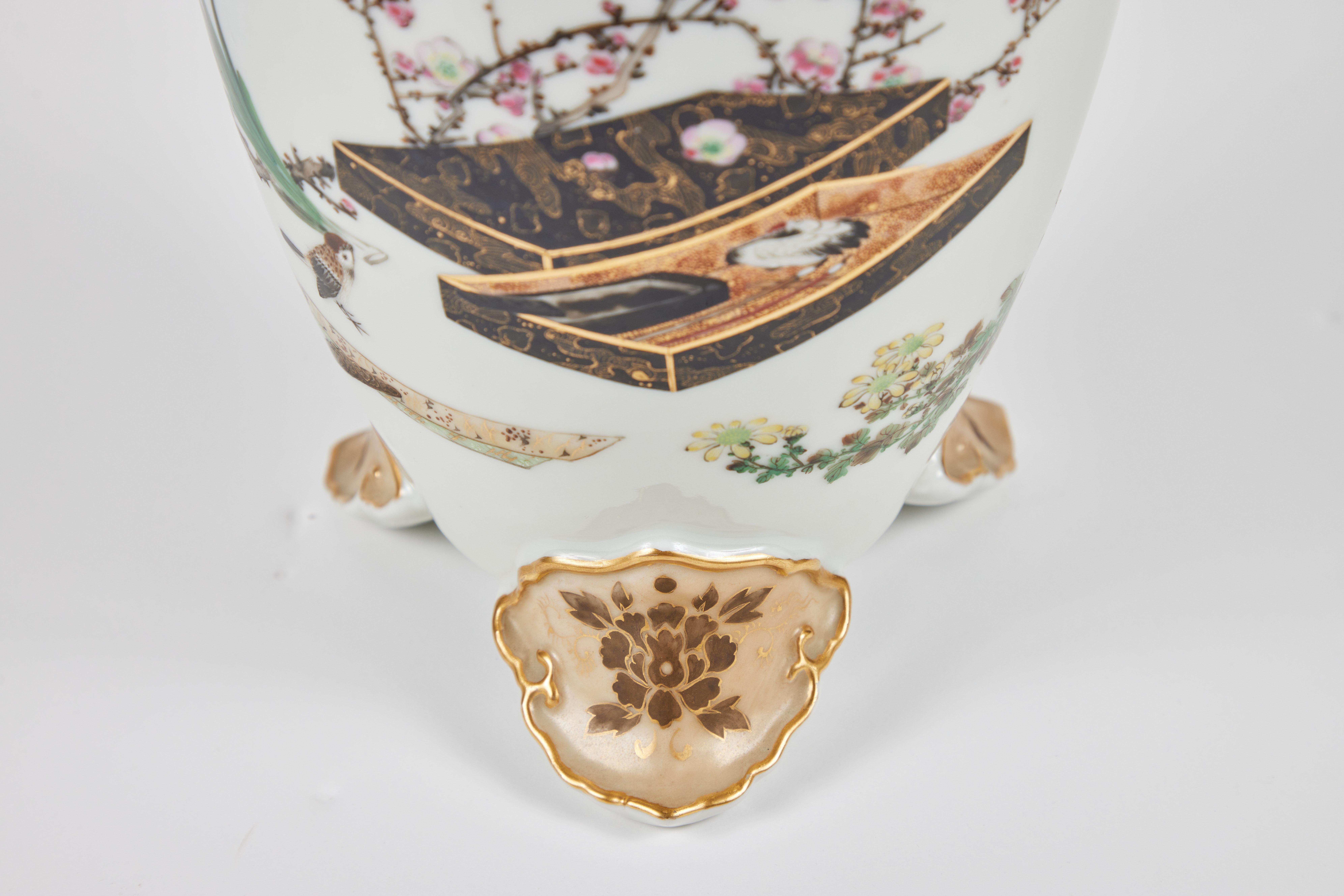 Gilt Meiji Period Porcelain Vases
