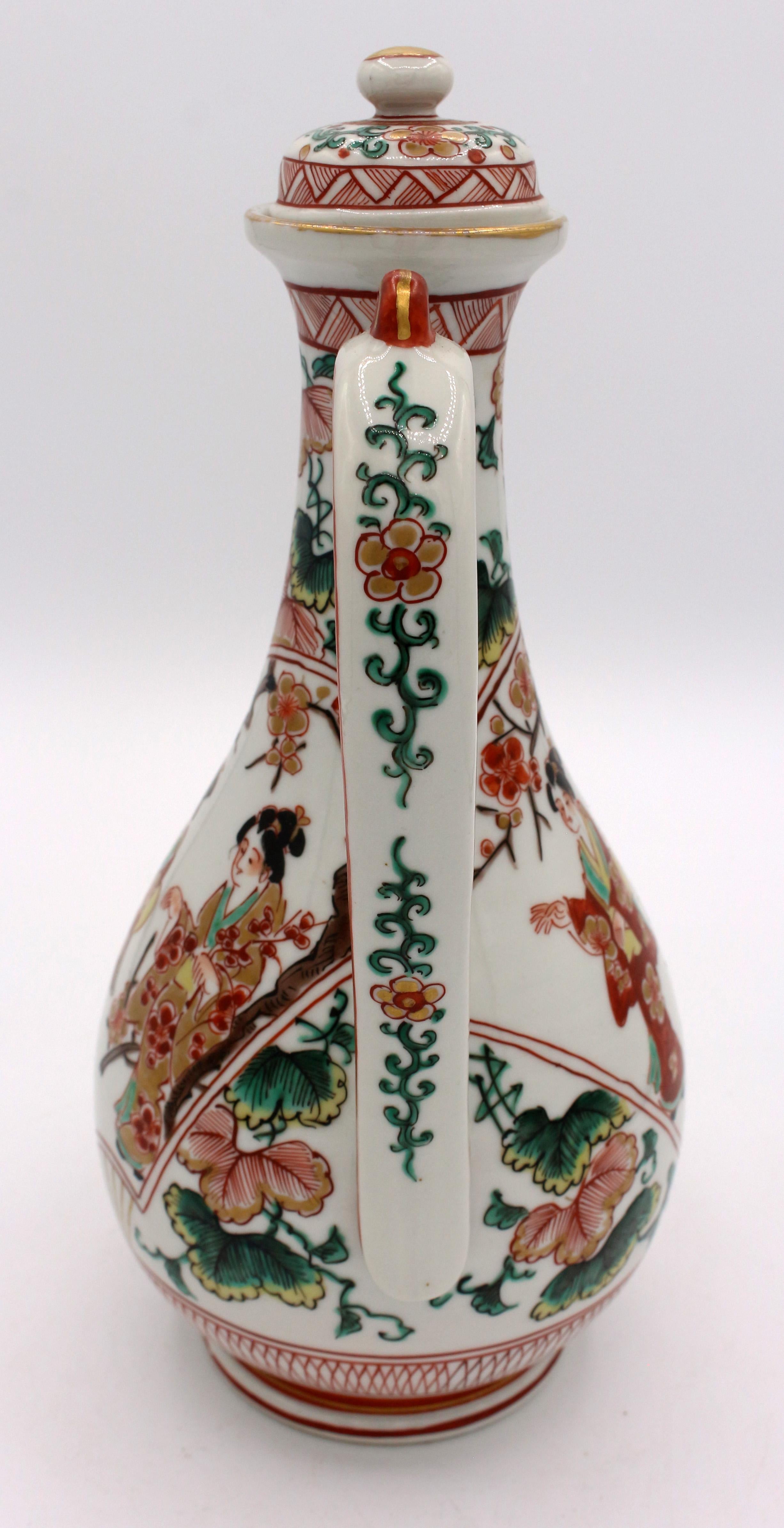 Japanese Meiji Period Porcelain Wine Ewer For Sale