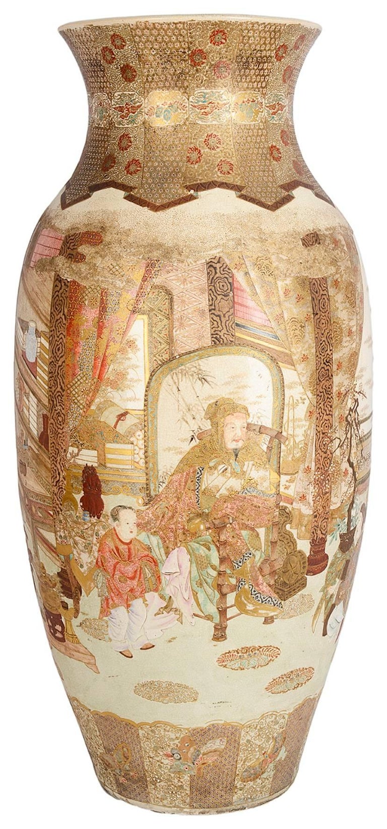 Meiji Period Satsuma Vase For Sale at 1stDibs