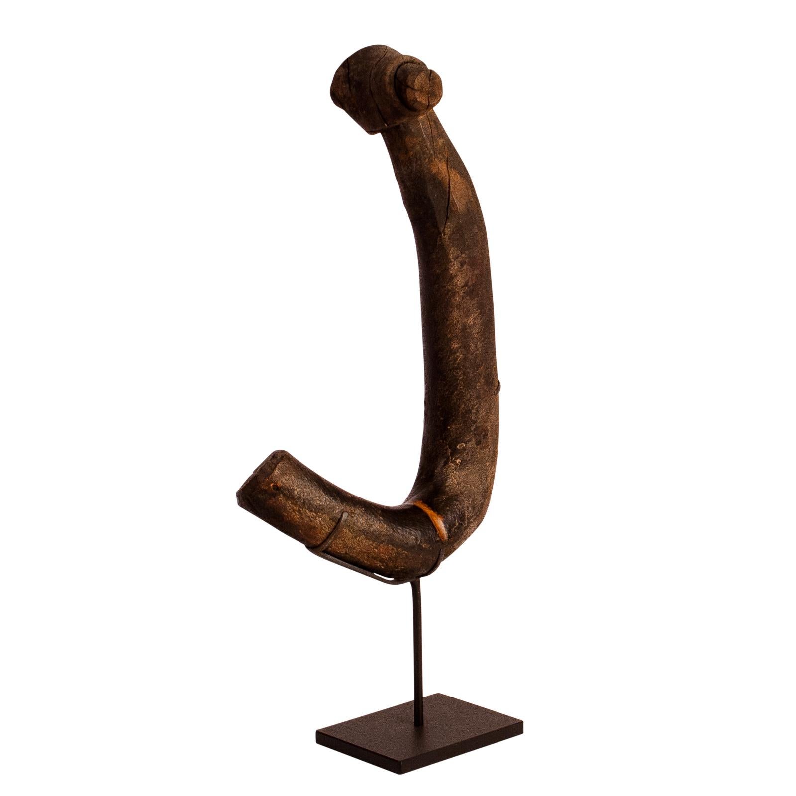 19th Century Meiji Period Wood Kettle Hook, Japan, circa 1880