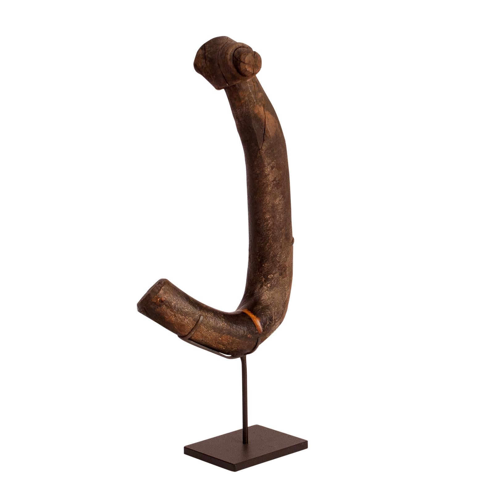 Meiji Period Wood Kettle Hook, Japan, circa 1880