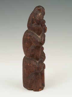 Meiji Period Wood Stacked Monkey TOTEM, Japan