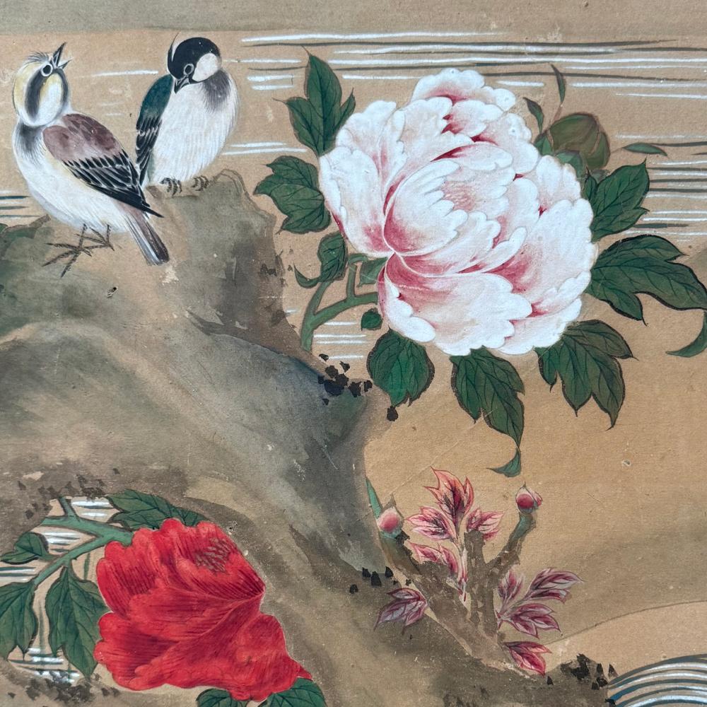 Japanese Meiji periof Nature scene with herons For Sale