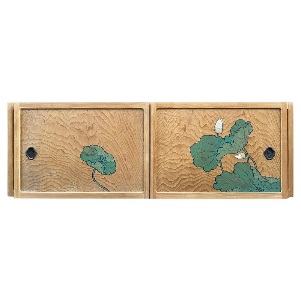 Porte per armadi del tempio buddista del periodo Meiji-Taisho