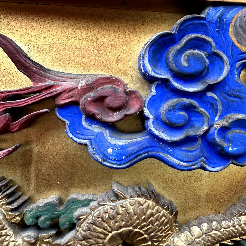 19th Century Meiji Temple Dragon Panels For Sale