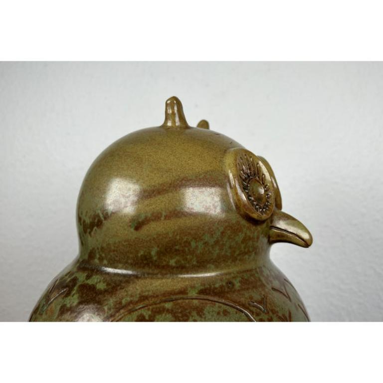 Meike Falck Nicolaisen, Large Mid-Century German Ceramic Owl Sculpture, 1960s For Sale 2