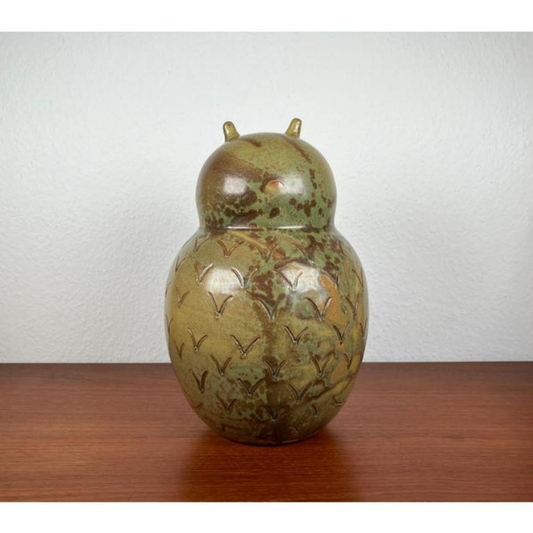 Meike Falck Nicolaisen, Large Mid-Century German Ceramic Owl Sculpture, 1960s For Sale 3