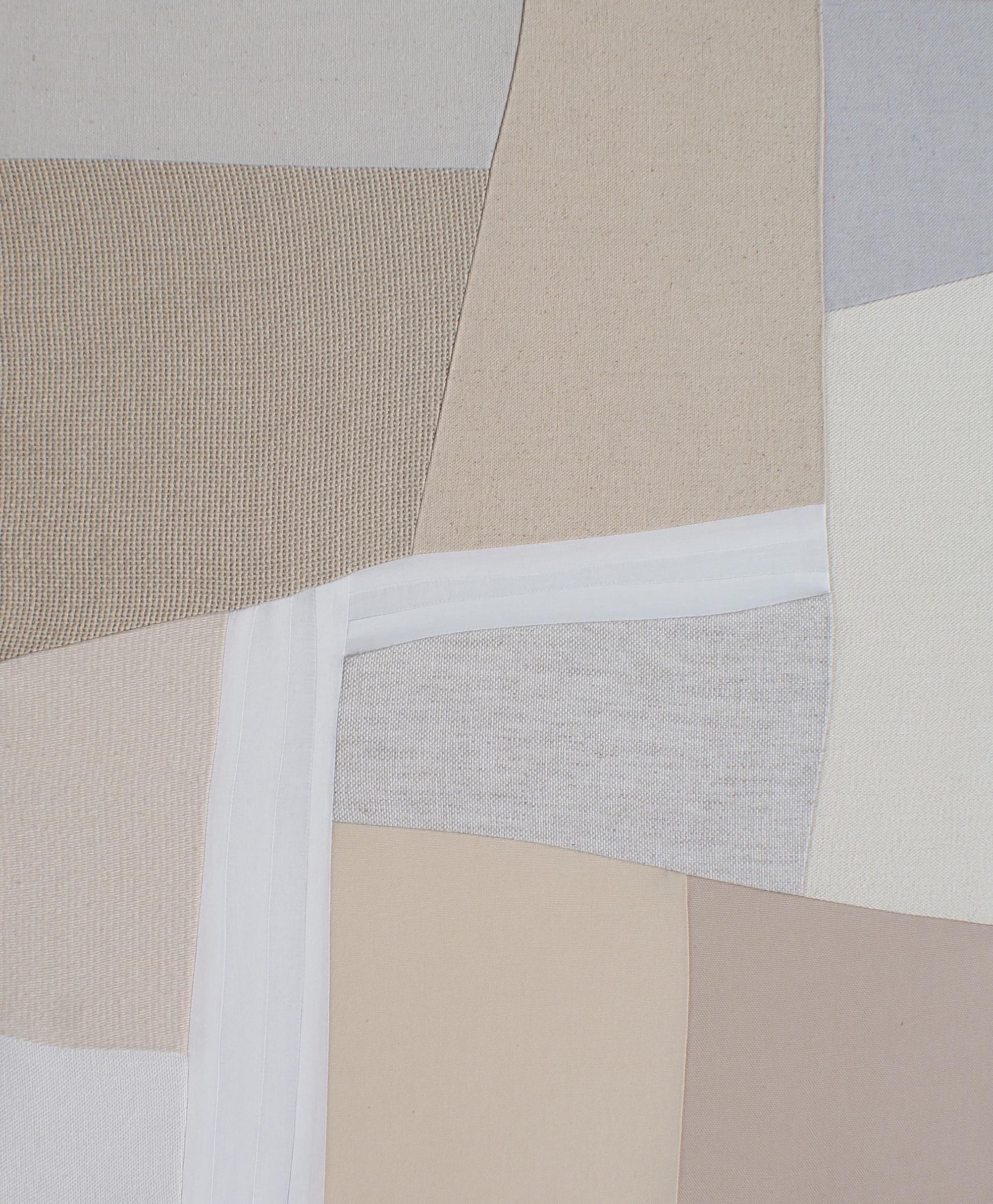 'Moving On', mixed fabrics, contemporary, abstract, textile, art - Mixed Media Art by Meike Legler