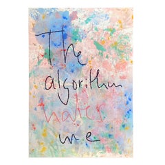 'The Algorithm Hates Me', acrylic, mixed media, contemporary, abstract, art