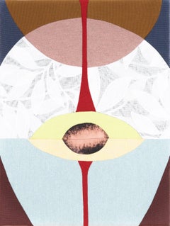 „Transrational“,'' Stoff, Wolle, Baumwolle, Leinwand zeitgenössische abstrakte Textilkunst