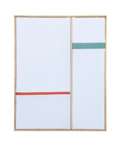 'Windowpane #2', Mixed fabrics, contemporary, abstract textile art