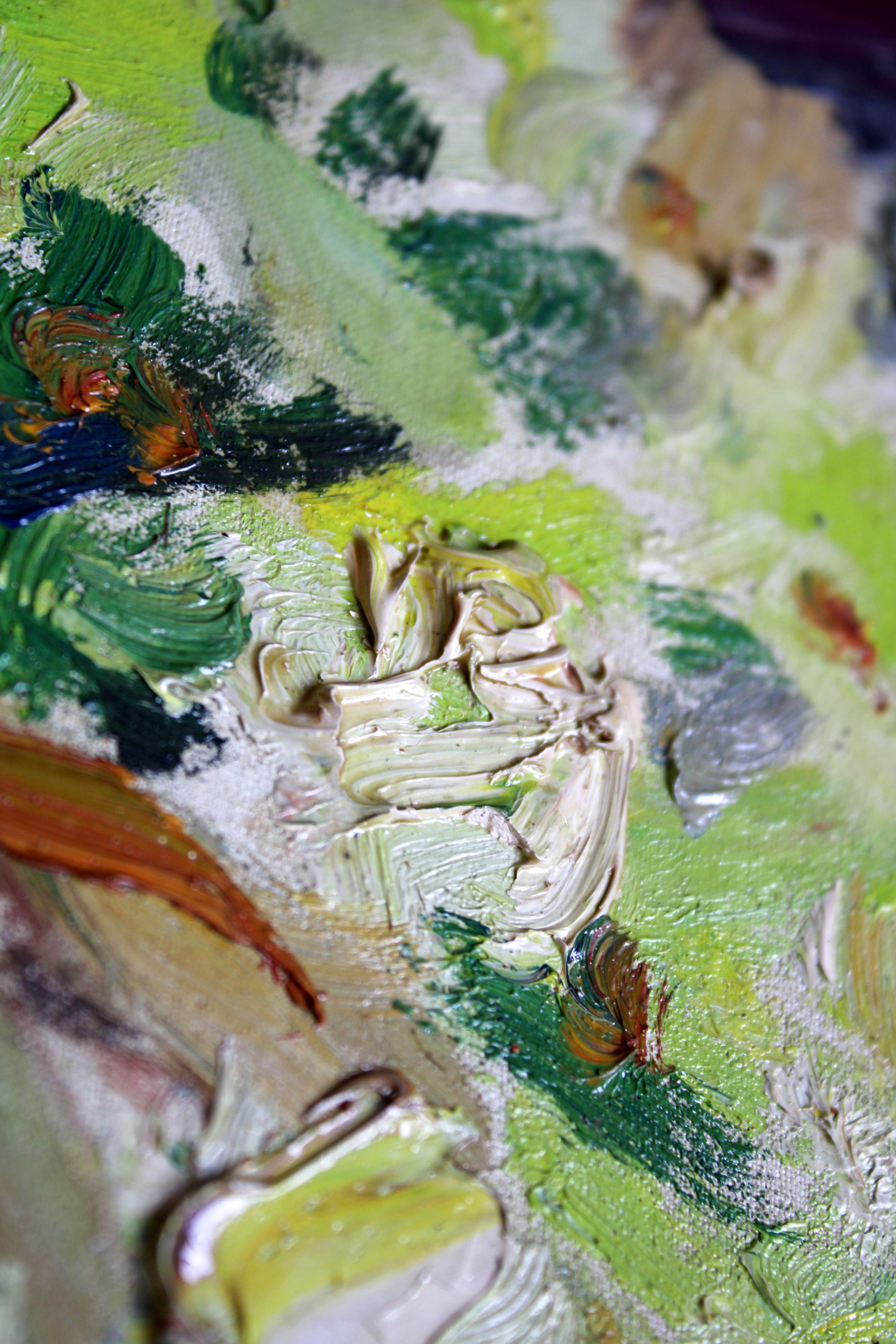 Fiori luminosi. Cartone, olio, 28x19,5 cm in vendita 4