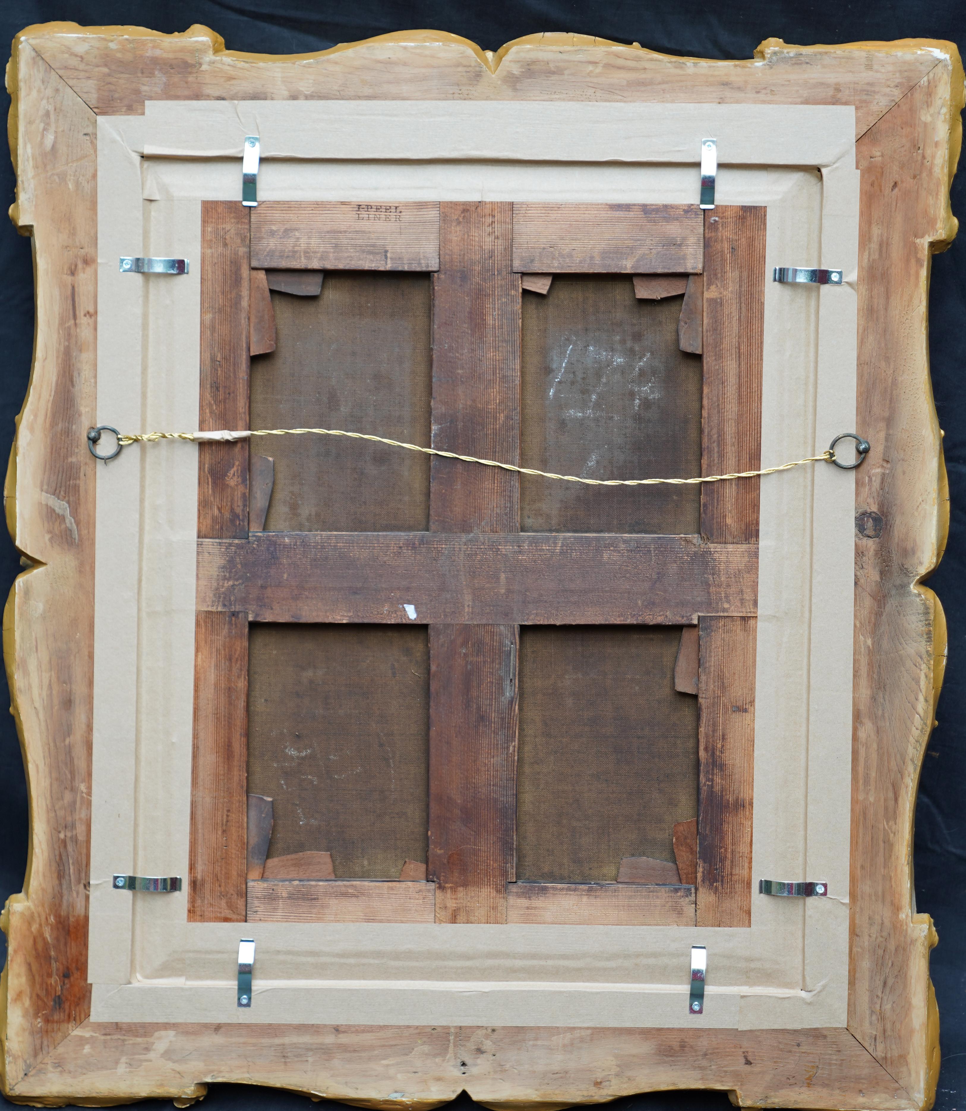 This wonderful Dutch Golden Age Old Master landscape oil painting is attributed to a follower of Meindert Hobbema. It also reminds me of the trees painted by Ruisdael. It was painted circa 1700 in portrait format to focus on the tall majestic trees