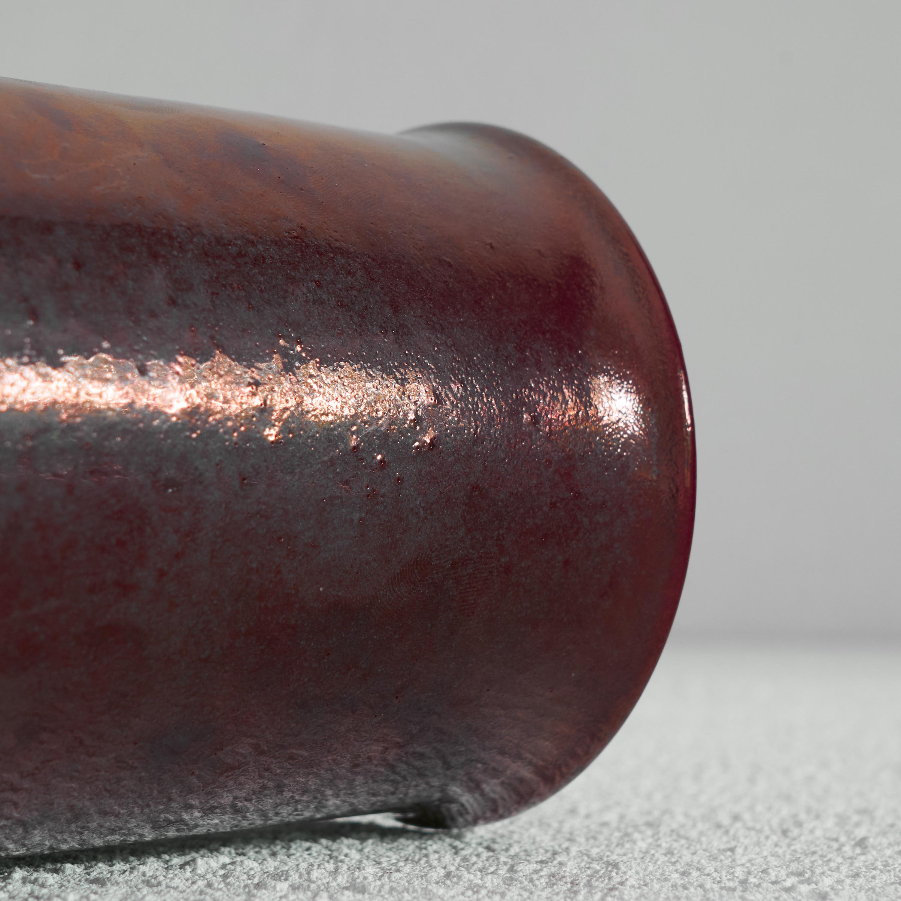 Meindert Zaalberg Hand Signed Purple Metallic Glazed Studio Pottery Vase In Good Condition For Sale In Tilburg, NL