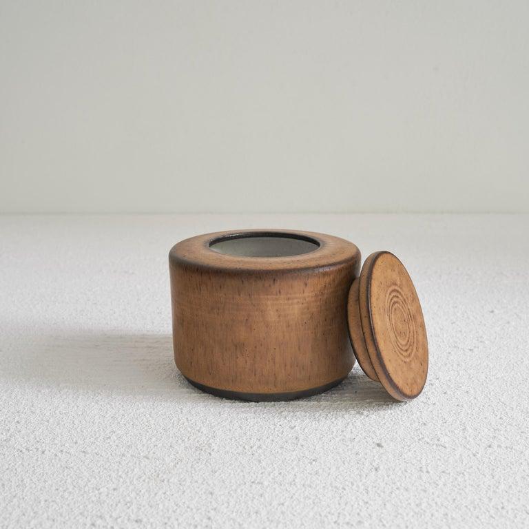 Mid-Century moderno Scatola con coperchio dello Studio Pottery 'Stop' di Meindert Zaalberg 1962 in vendita