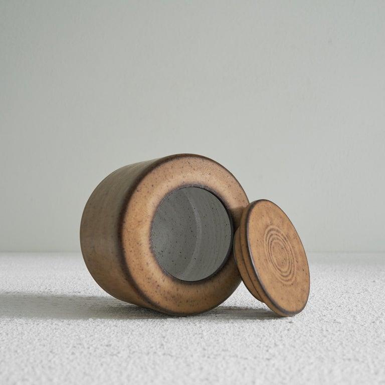 XX secolo Scatola con coperchio dello Studio Pottery 'Stop' di Meindert Zaalberg 1962 in vendita