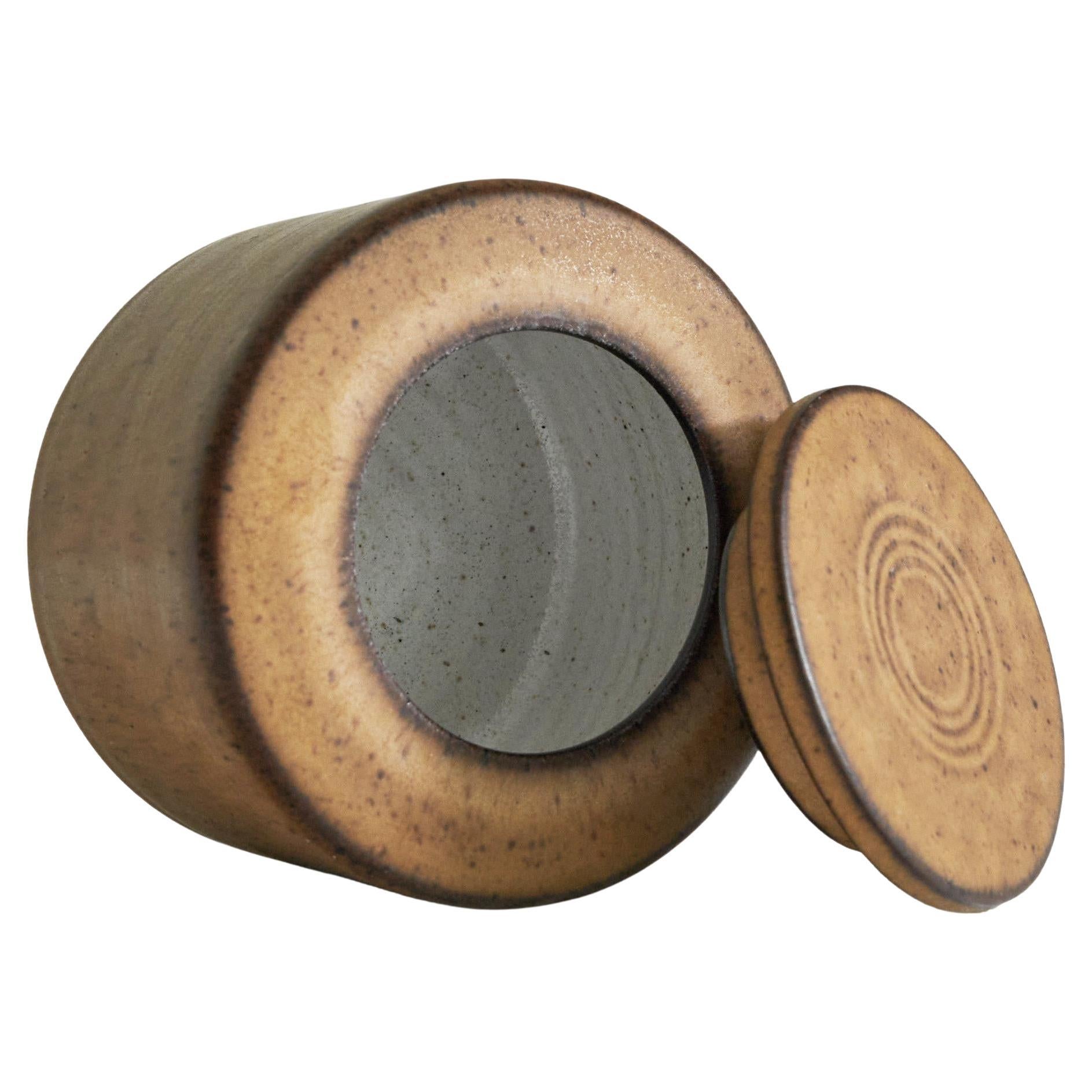 Meindert Zaalberg Studio Pottery Caja con tapa "Stop" 1962