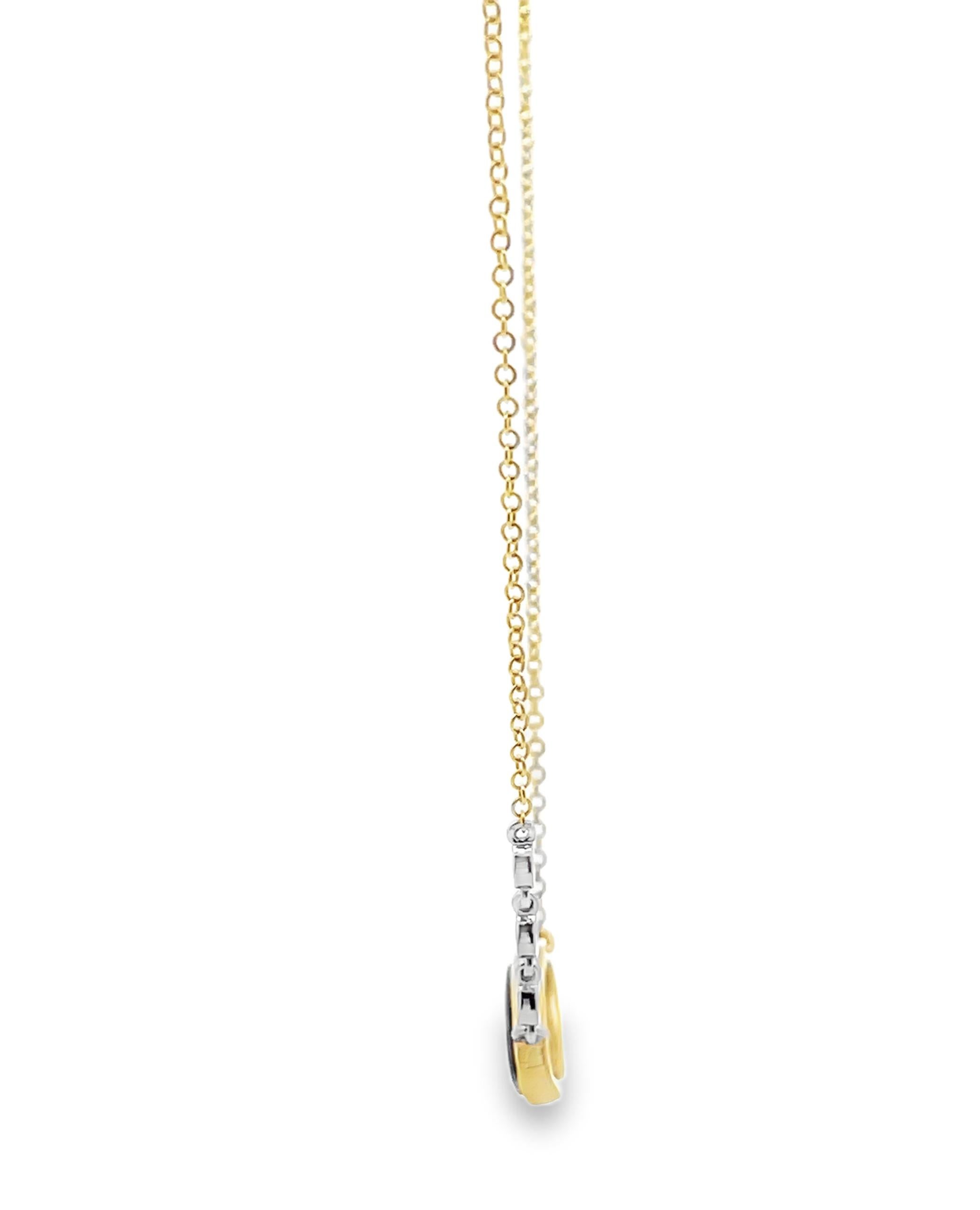 Mixed Cut Meira T 14K Yellow Gold Dark Blue Opal with Diamonds For Sale