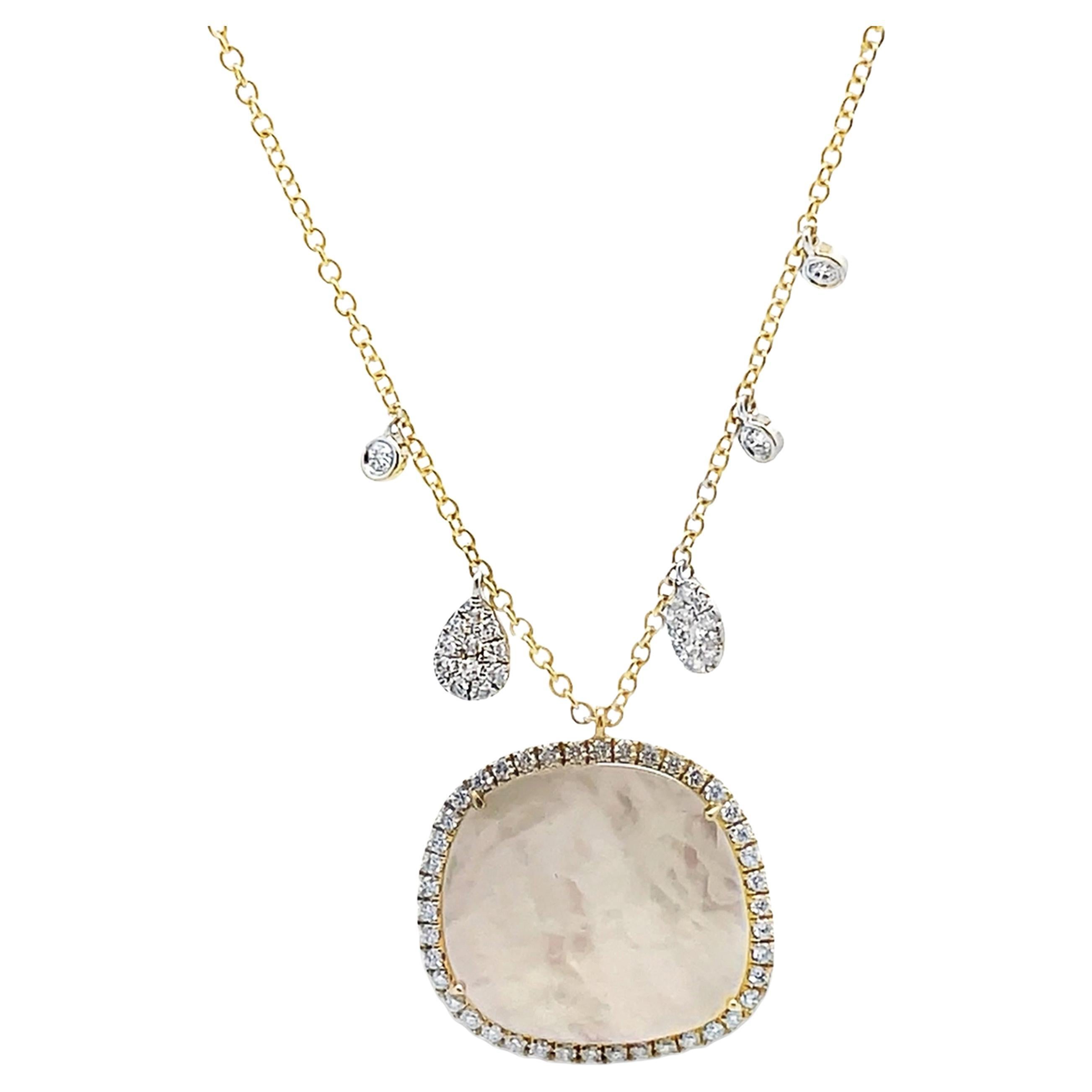 Meira T 14K Yellow Gold Pearl Necklace with Diamonds
